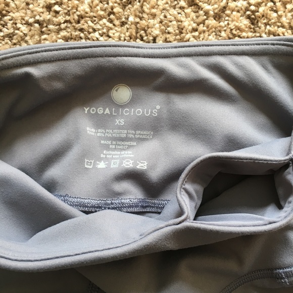 Yogalicious Lattice Leggings XS Blue Steel - Picture 7 of 7